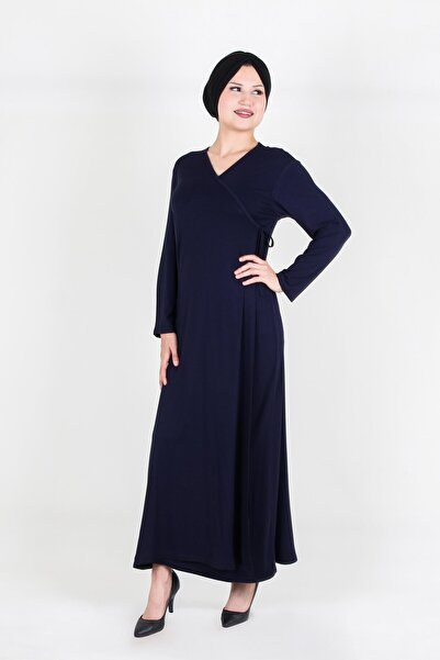 Nisrina Collection Manolya Bağlamalı Pamuklu Penye Namaz Elbisesi