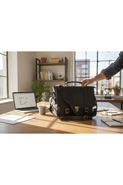 DEDE %100 Hakiki Deri Unisex Omuz ve Postacı Çantası – Şık, Minimal ve Dayanı...