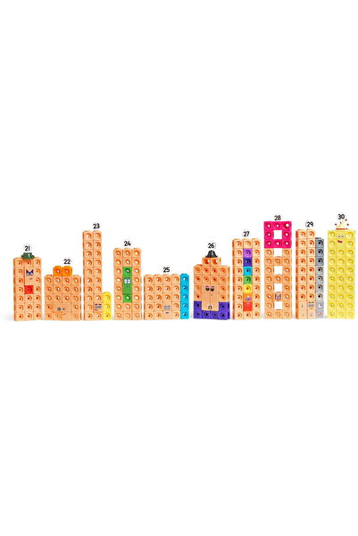 Hand2Mind MathLink®Cubes Numberblocks in Romanian Activity Set from 21 - 30