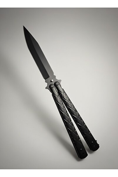 NOMOTHETIC Paslanmaz Ejder Desenli Siyah Çelik Kelebek