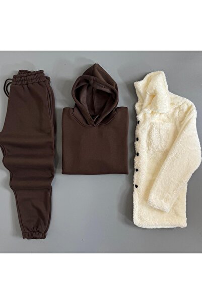 WENMİNG سترة رجالية من القطيفة + طقم رياضي مكون من مبطن بالصوف خيوط بغطاء رأس...