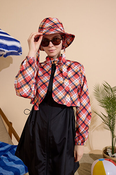 GAVLİA Women's Hijab Swimsuit Set of 5 with Half-Covering Zipper..