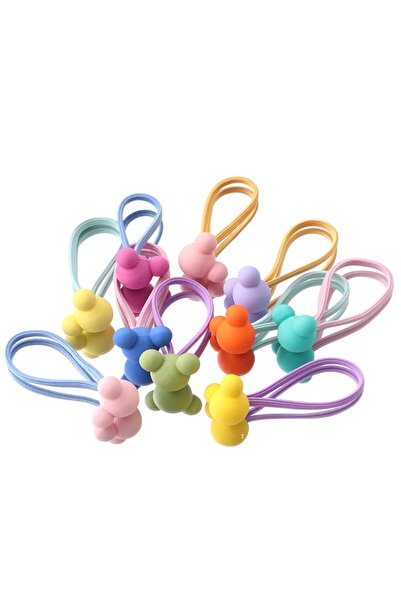 SHEKER HOME Girl and Baby Girl Mickey Mouse Candy Rubber Buckle Set - 6 Pieces