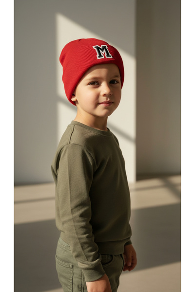 mirami Kırmızı Kişiselleştirilebilir Çocuk Beresi