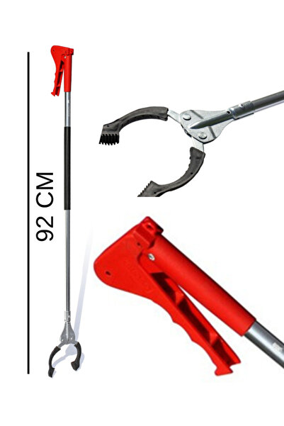 Masfitech جهاز حامل متعدد الأغراض ذو فم مسطح - 75 سم |   أحمر |   عصا قبضة عم...