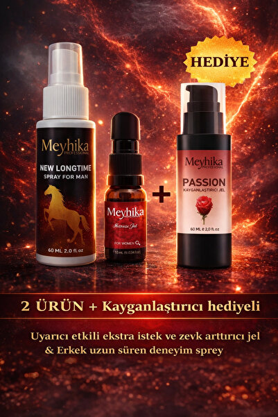 MEYHİKA PROFESSİONAL Üçlü Erkek G.eciktirici ve Kadın U.yarıcı Kayganlaştırıc...