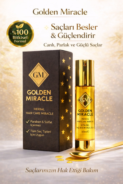 GM Golden Miracle Bitkisel Saç Bakım Yağı– Saç Dökülmesi Karşıtı+Hızlı Uzatma...