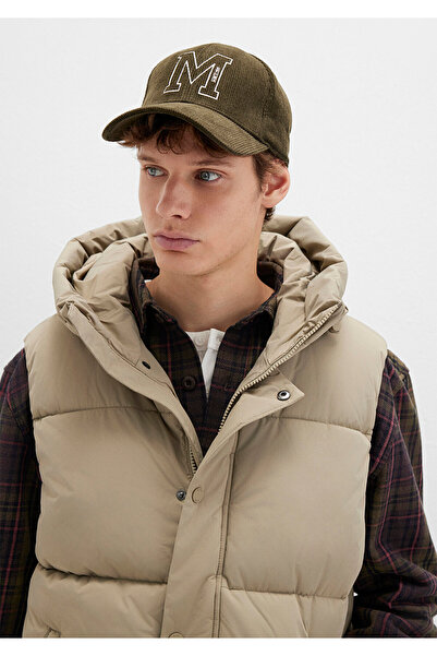 Mavi M Logo Baskılı Haki Kadife Şapka 0911526-80714