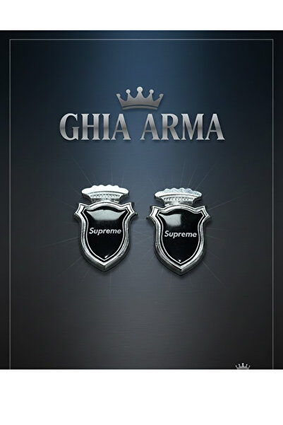 sahmeran oto aksesuar شارة سيارة أرما سوبريم سوداء (قطعتان) عالمية للسيارات