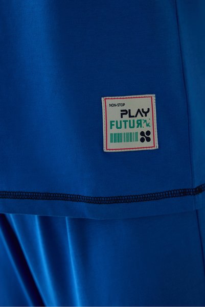 Penti Men's Future Slogan Printed Short Sleeve Pajama Set