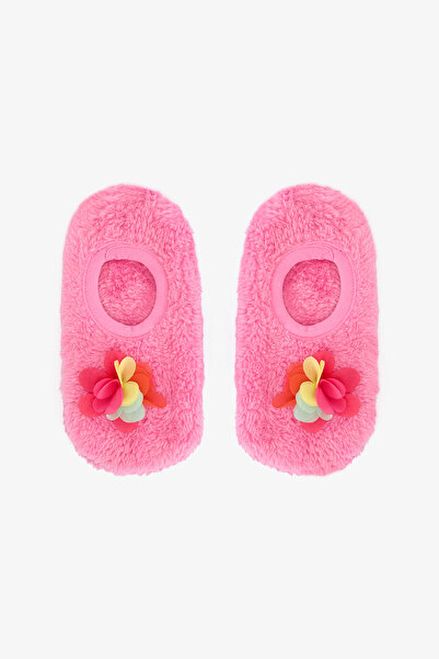 Penti Pembe Kız Çocuk Pretty Nakışlı Tokalı Kaymaz Tabanlı Ev Patiği