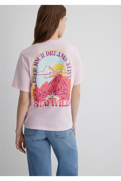 Mavi Astrology Printed Pink T-Shirt Regular Fit 1613169 -70989