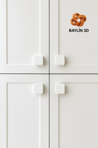 Baylin3D Çekmece Dolap Kulp 5 Adet Plastik ( kulp vidası ile beraber gönderil...