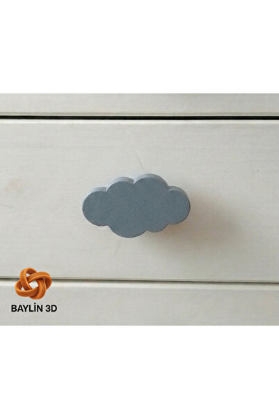 Baylin3D Bulut Görünümlü Dolap Kulpu - Çocuk Odası Modern, Şık ve Dayanıklı T...