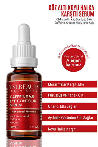 esl beauty Göz Altı Serumu 30 ml | Morluk–Şişlik–İnce Çizgi Karşıtı