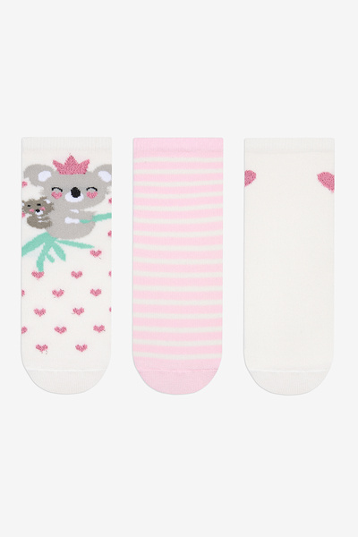 Penti Girl's Sweety Koala Multicolored 3-Piece Socks