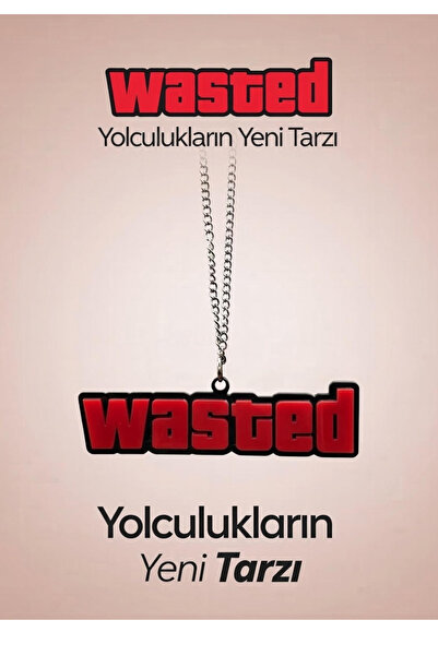 sahmeran oto aksesuar GTA WASTED DİKİZ AYNASI SÜSÜ (SİYAH - KIRMIZI) ARABA SÜ...