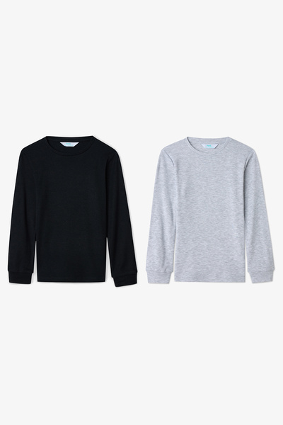 Penti Zweiteiliges, mehrfarbiges Unisex-T-Shirt mit langen Ärmeln