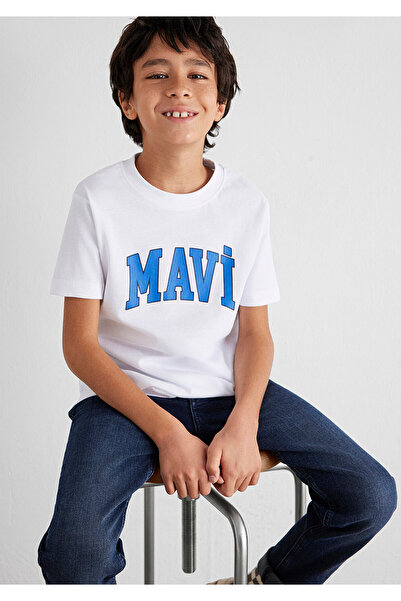 Mavi Tricou Alb Imprimat Logo Regular Fit / Croială Normală 6610030-620