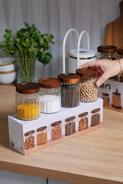 Paşabahçe 4'lü 400 ml Akasya Kapaklı Cam Kavanoz Seti - Küçük Vakumlu Saklama...