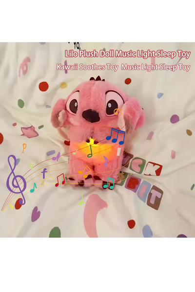 choice2 دمية أنمي محشوة على شكل غرزة B مع وسادة هوائية موسيقية وإضاءة، لعبة ت...