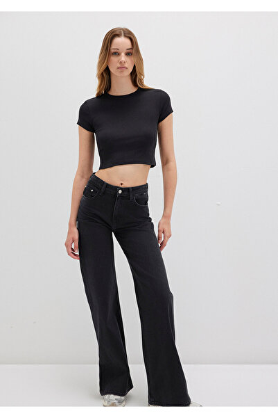 Mavi Black Crop T-Shirt - Short Cut1600814-900