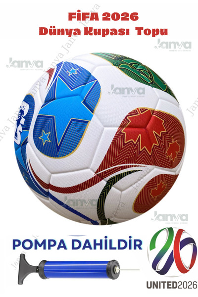 Janva Profosyonel Futbol Topu Halı Saha Çim Saha Sporcu Top Dünya Kupası Kata...