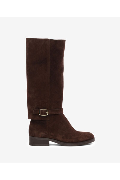 Greyder Cizme de damă maro din piele naturală 5K2TC59305