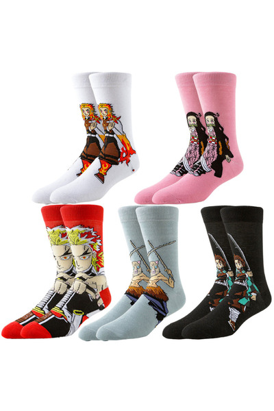 BANDAI مقاسات EU36-43 و US6-9 WDMIX103، 5 أزواج، للجنسين، تصميمات مبتكرة ومرح...