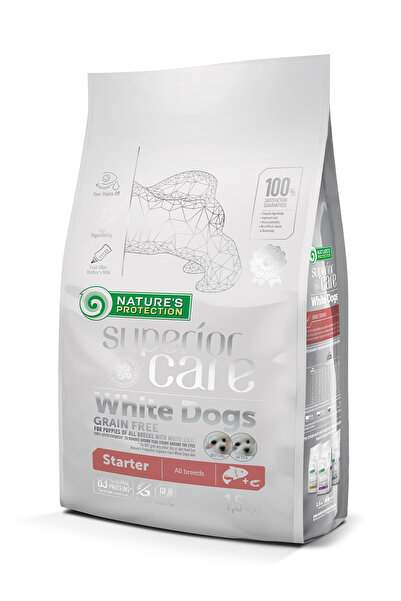 Nature's Protection SC Beyaz Tüylü Köpekler İçin Tahılsız Somonlu Tüm Irklar ...