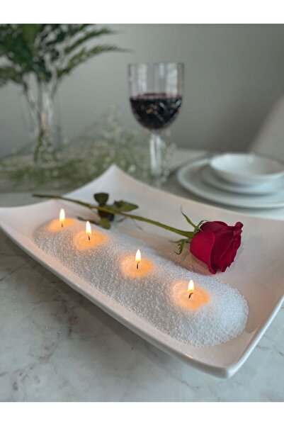 BlueDaisyCandle 5 Kg Kokusuz Beyaz Inci Tozu Mum ( 125 Adet 20 Cm Fitil Ile ) Beyaz Toz Mum, Mum Kandil