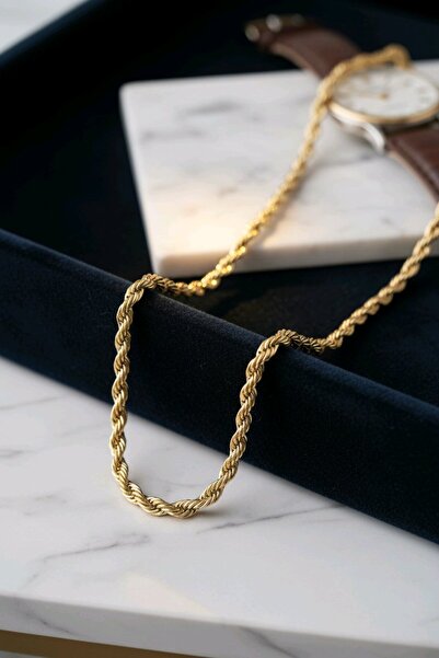 stainless steell Çelik Unisex Gold Burgu Erkek Kolye Kadın Kolye 55 cm