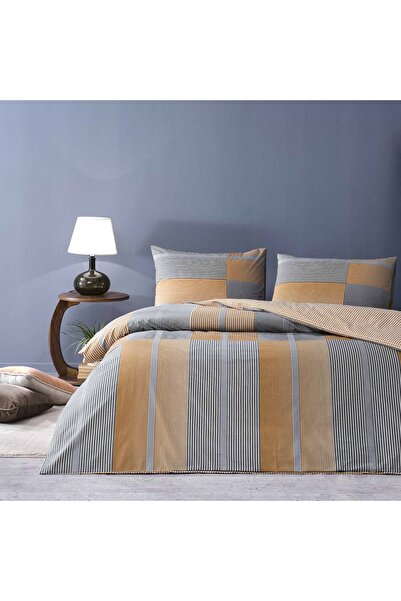 Taç Taç Miles Ranforce - Single Orange Duvet Cover Set