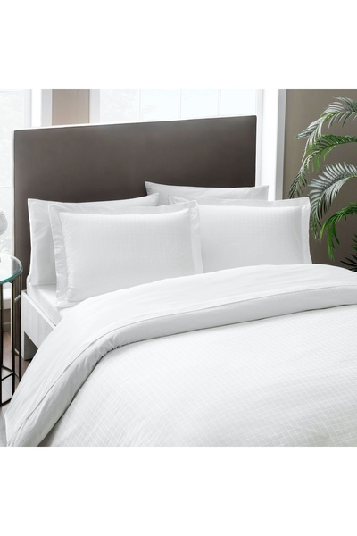 Taç Σετ Παπλωματοθήκη Harvey Satin Delux Διπλό Λευκό