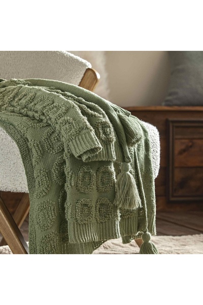 Taç Butik Patagonya Akrilik Throw Yeşil