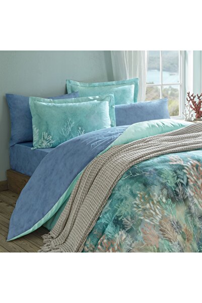 Taç Taç Butik Marıs Pamuk Çift Kişilik Çarşaf Nil