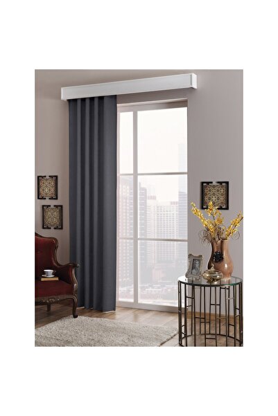 Taç Karartma Hazır Fon Perde Koyu Gri 250X265 cm