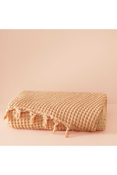 Taç Taç Butik Alaçatı Pike Pamuk Çift Kişilik Pike Somon