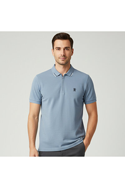 Giordano Men's Slim Fit Short Sleeve Polo with Embroidery