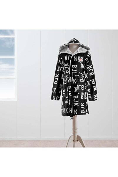 Taç Lisanslı Beşiktaş 1903 10-12 Yaş Çocuk Baskılı Bornoz