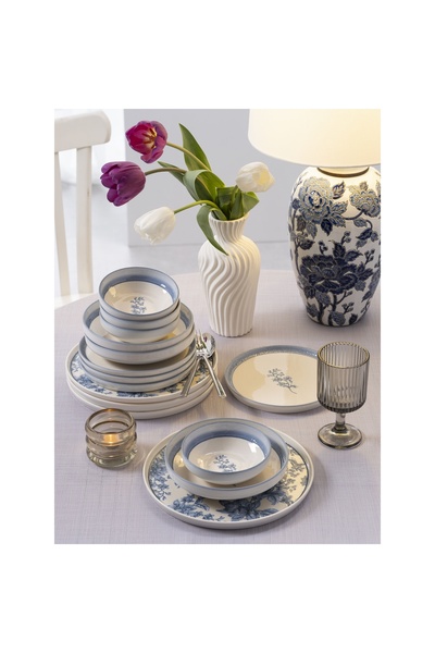 Pierre Cardin Isla Blue Porselen 24 Parça Yemek Takımı