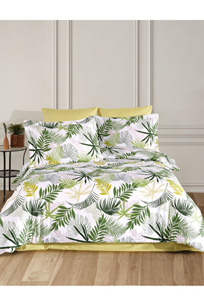 NazeninHome Satin 100% Cotton Single Duvet Cover Set Tropical