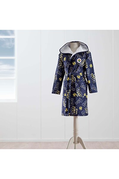 Taç Lisanslı Fenerbahçe 1907 6-8 Yaş Çocuk Baskılı Bornoz