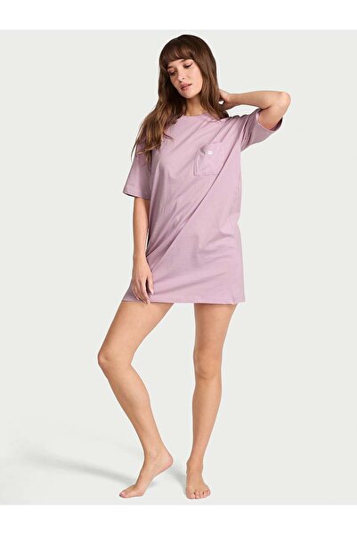 Victoria's Secret %100 Pamuklu Oversize Uyku Tişörtü