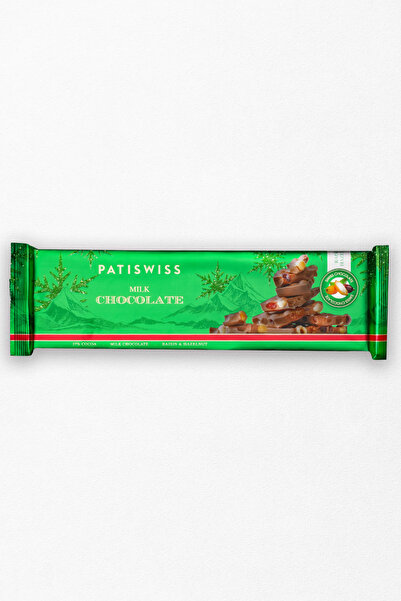 Patiswiss Fındıklı Kuru Üzümlü Sütlü Tablet Çikolata 300g