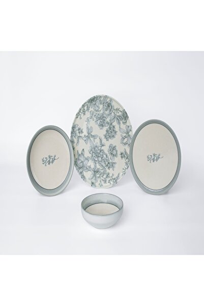 Pierre Cardin Isla Grey Porselen 24 Parça Yemek Takımı