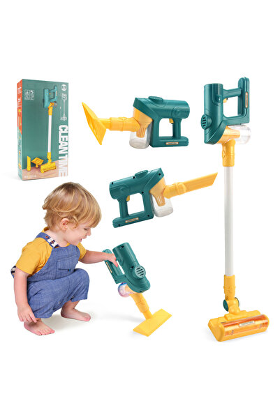 Choice مكنسة كهربائية صغيرة خضراء محاكاة للأعمال المنزلية مع ضوء وموسيقى للأطفال