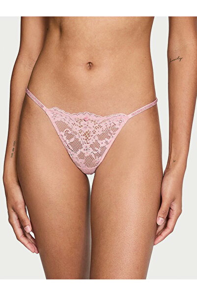 Victoria's Secret Twinkle Askılı Dantelli V-String Külot