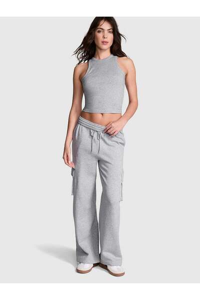 PINK Ivy Polar Geniş Paçalı Kargo Eşofman Altı
