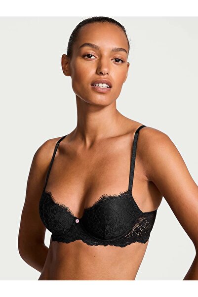 Victoria's Secret Dantelli Hafif Dolgu Destekli Klasik Toparlayıcılı Demi Sütyen